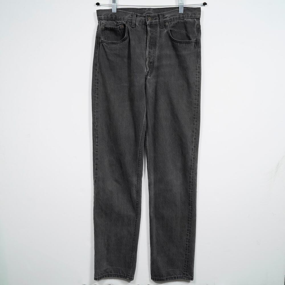 Vintage 90s Levi’s 501 Black Jeans USA Made 553 Button Fly 32x34 (31x33.5)